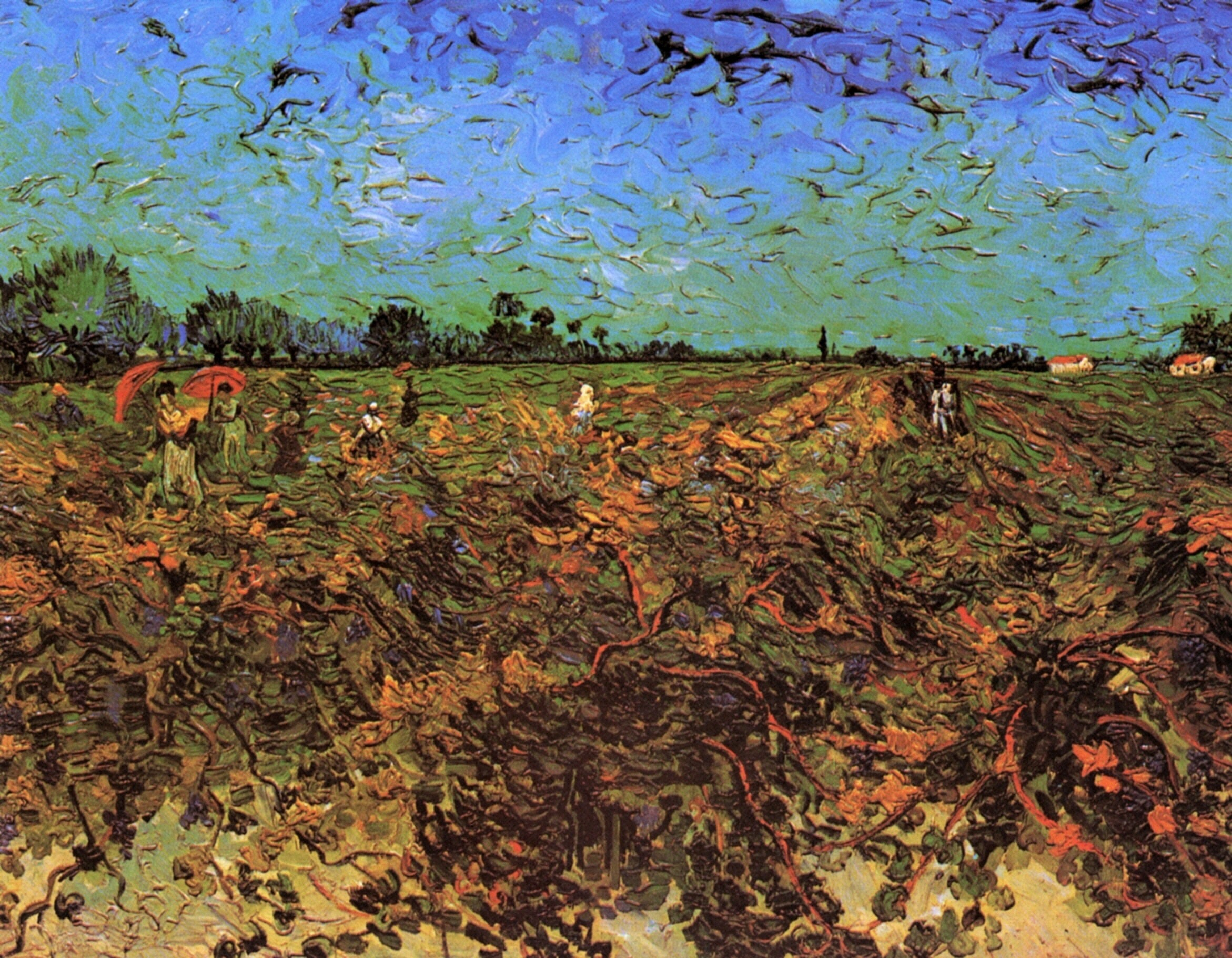 Картина Ван Гога Зеленые виноградники 1888